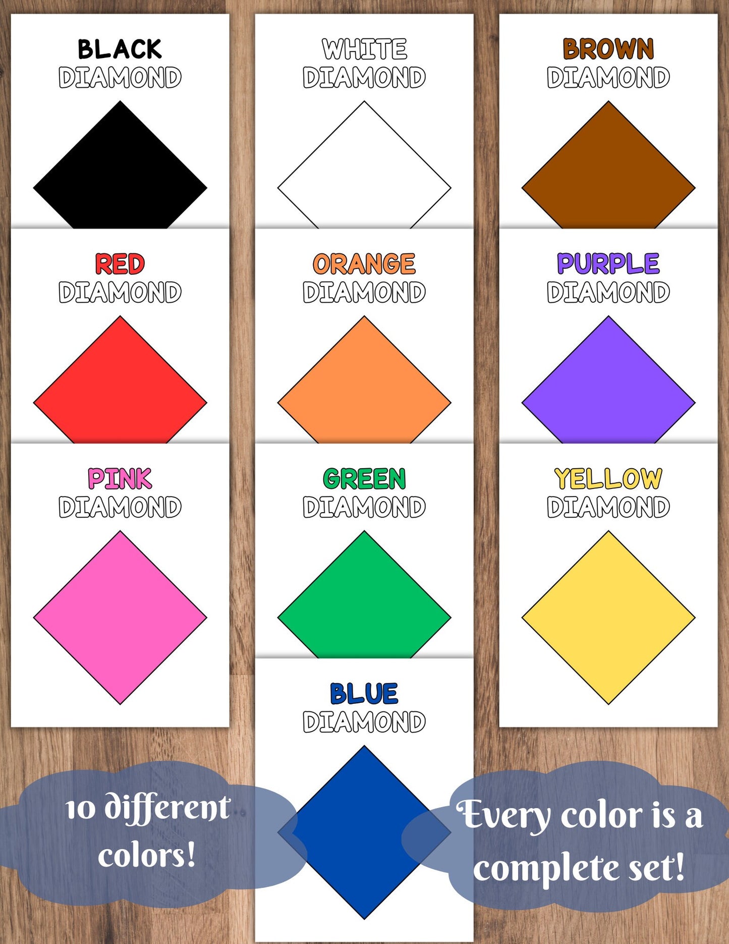 Shape and Color Flash Cards