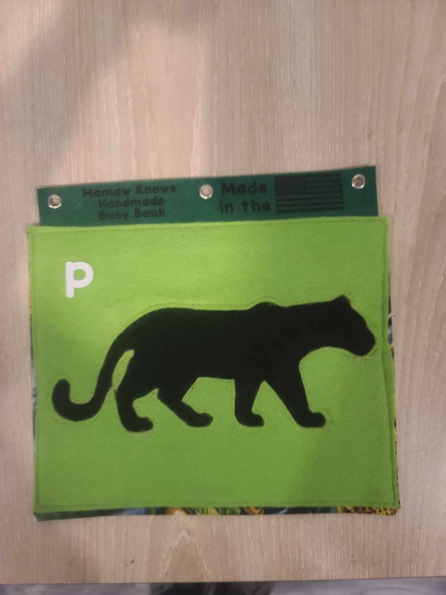 Panther Sensory Busy Book Page | Tactile Texture Learning