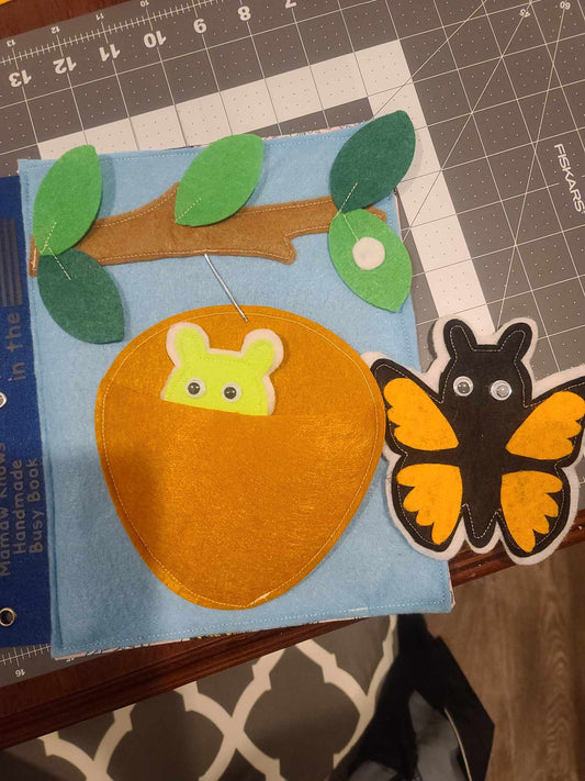 Butterfly Life Cycle Busy Book Page | Montessori-Inspired Felt Activity