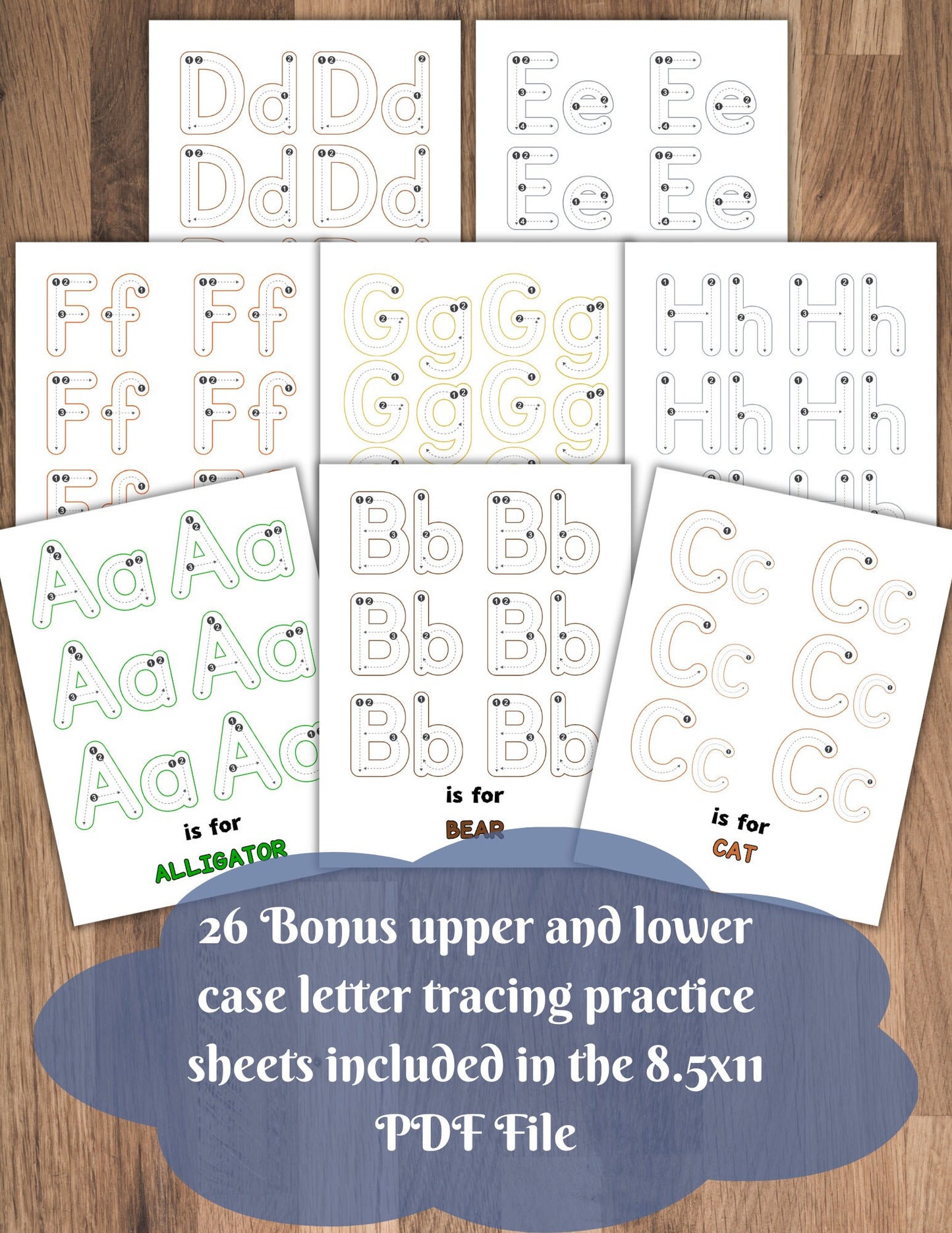 Alphabet Animal Flash Cards | A–Z Letter Tracing & Printable ABC Cards