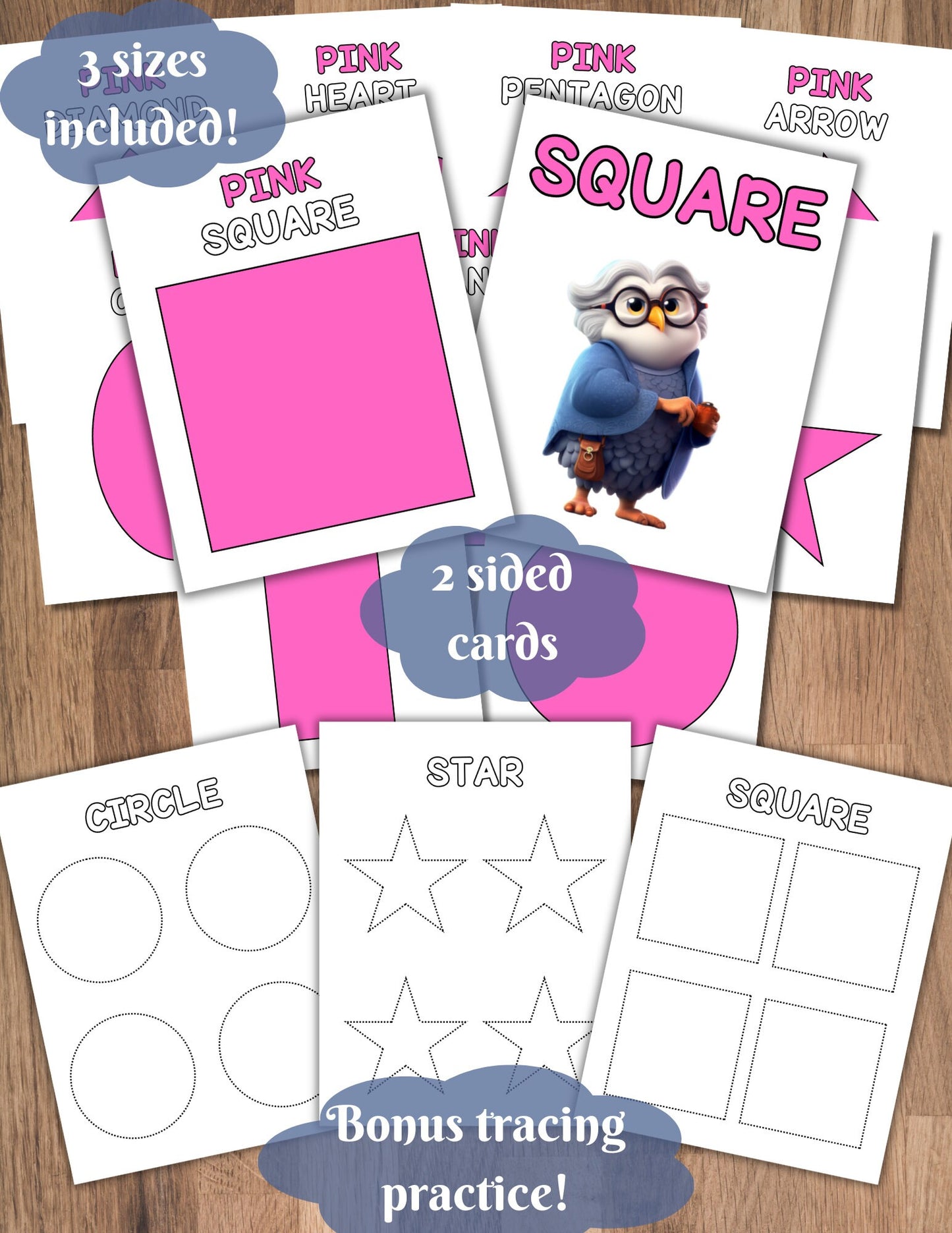 Shape and Color Flash Cards