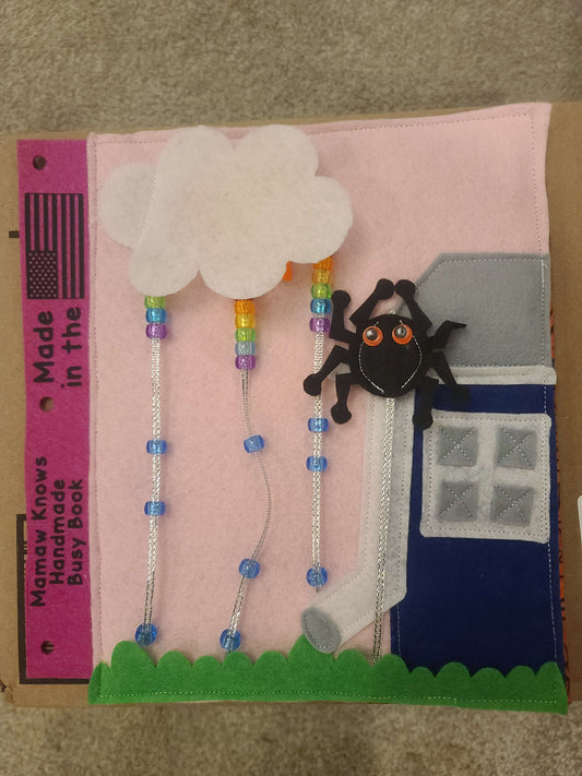 Itsy Bitsy Spider Busy Book Page | Interactive Nursery Rhyme Fun