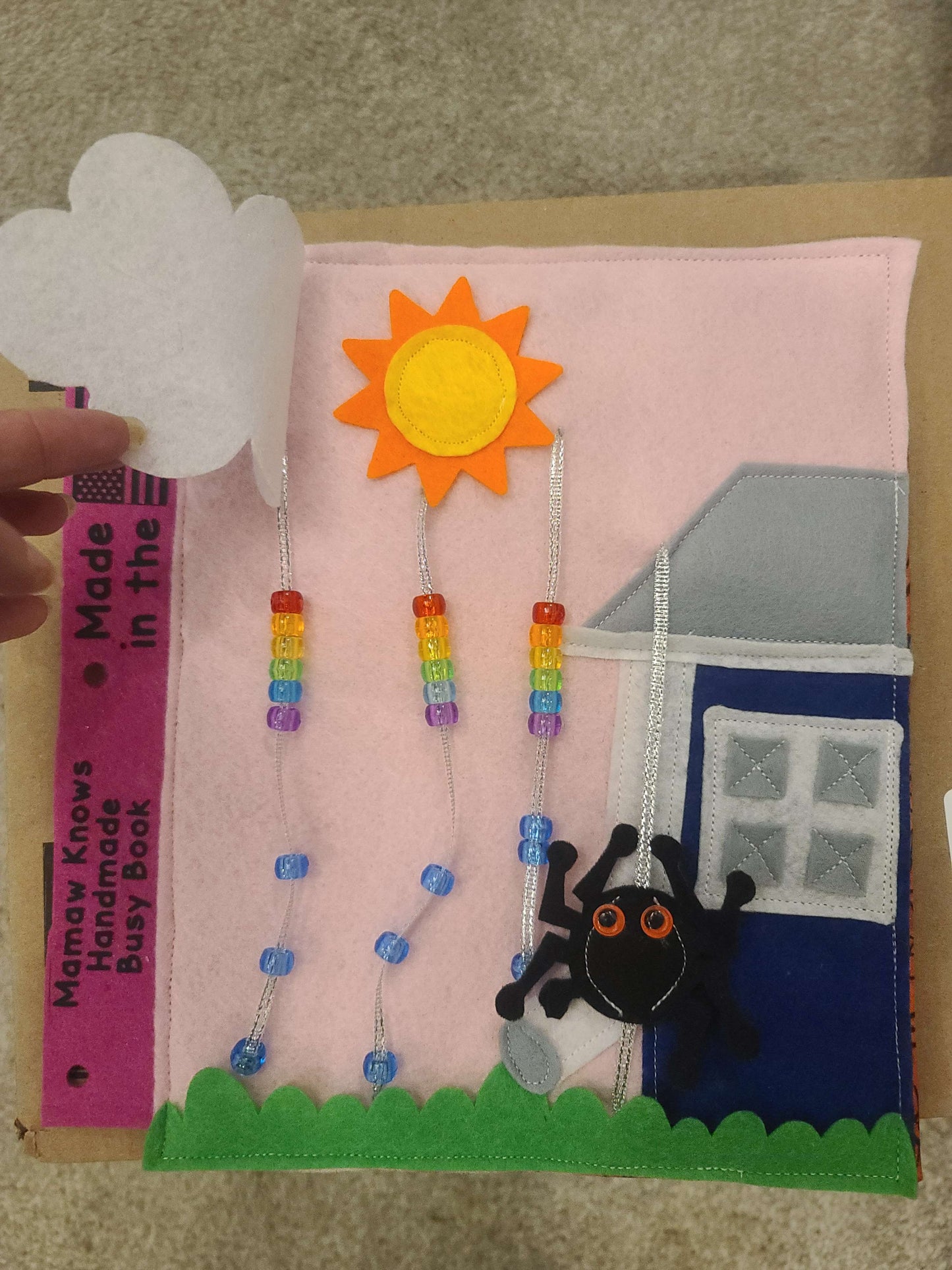 Itsy Bitsy Spider Busy Book Page | Interactive Nursery Rhyme Fun