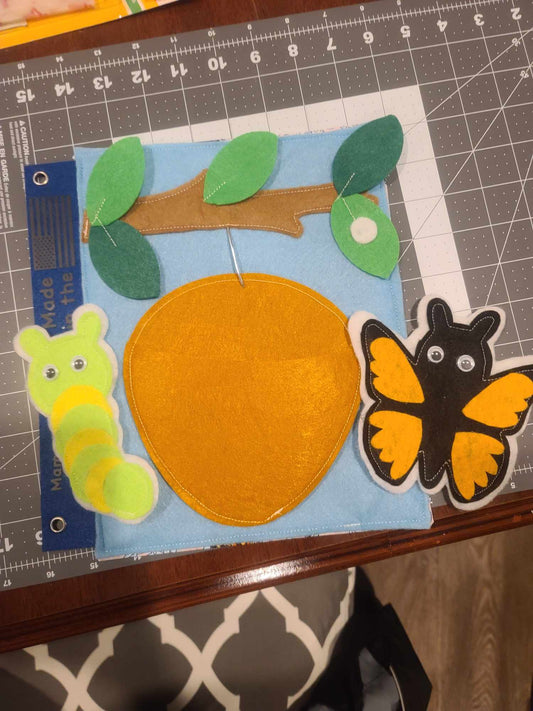 Butterfly Life Cycle Busy Book Page | Montessori-Inspired Felt Activity