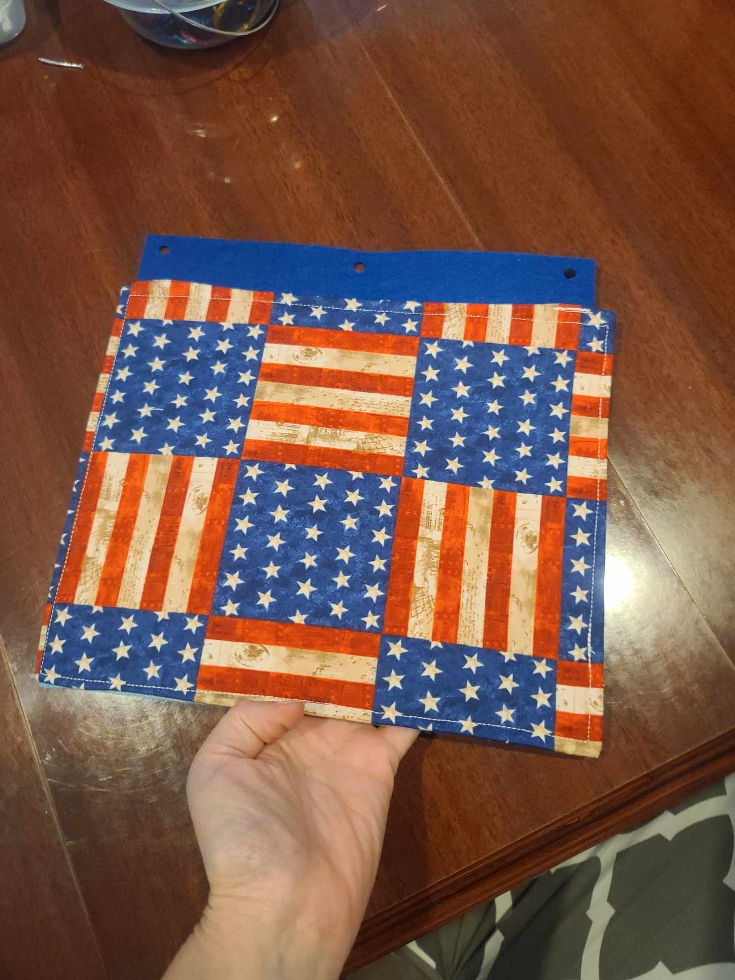 American Flag Puzzle Busy Book Page | Patriotic Felt Puzzle with Velcro