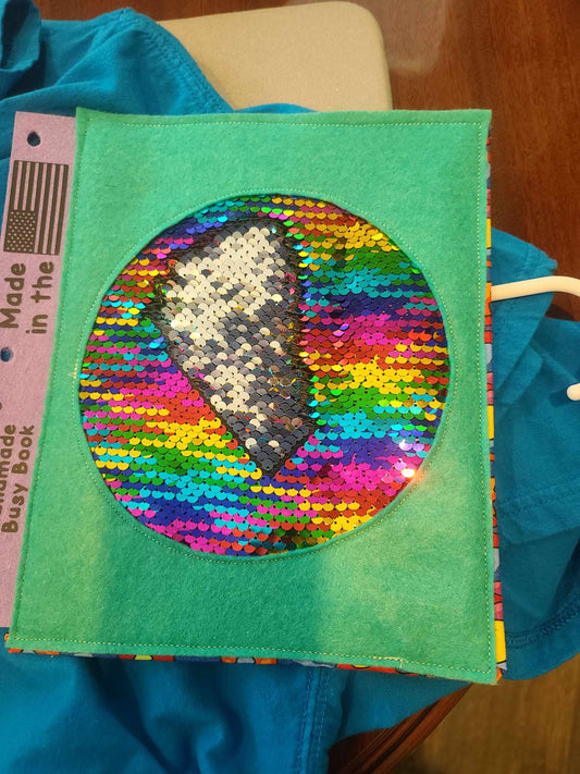 Magic Sequin Circle Busy Book Page | Sensory & Tactile Exploration
