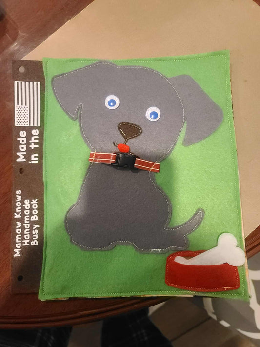 Puppy Care Busy Book Page | Buckle, Feed & Play Activity