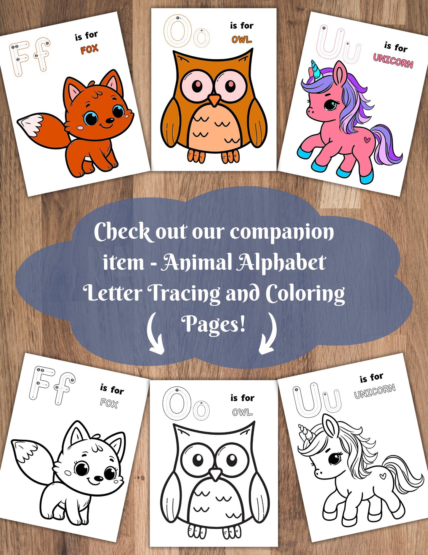 Alphabet Animal Flash Cards | A–Z Letter Tracing & Printable ABC Cards