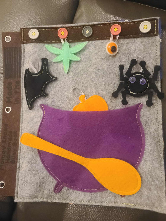 Witches Brew Busy Book Page | Halloween Cauldron Pretend Play