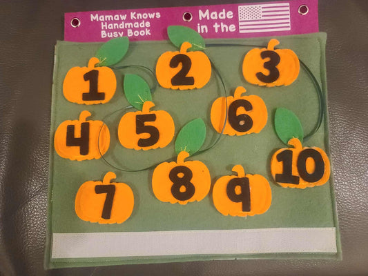 Pumpkin Counting Busy Book Page | Fall Math & Number Sequencing