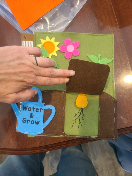 🌱 Water & Grow Garden Busy Book Page | Plant Life Cycle & Fine Motor Fun