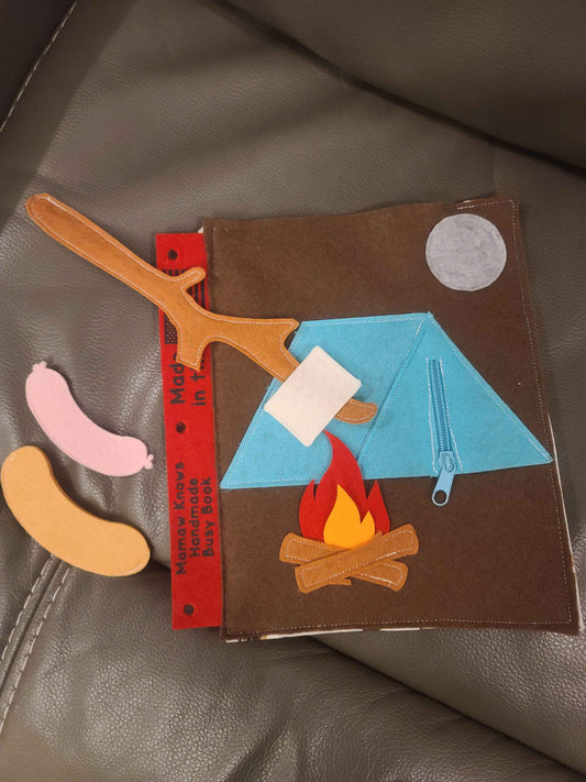Camping Night Busy Book Page | Imaginative Play