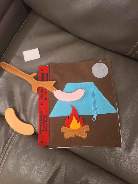 Camping Night Busy Book Page | Imaginative Play