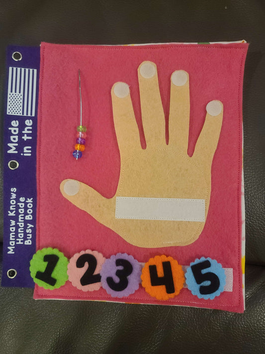 Counting Fingers Busy Book Page | Number Recognition & Fine Motor Skills