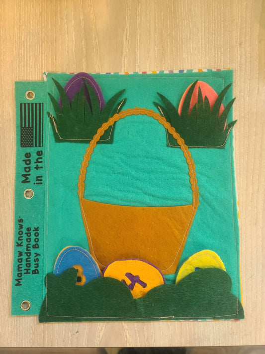 Easter Basket Busy Book Page | Hide-and-Find Egg Hunt Activity