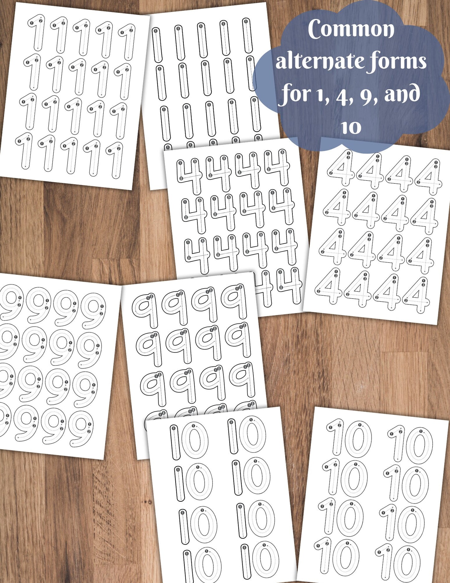 Animal Number Tracing & Coloring Pages | Numbers 1–10 Printable PDF