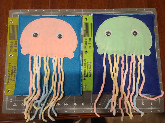 Jellyfish Weave Busy Book Page | Fine Motor Practice with Colorful Tentacles