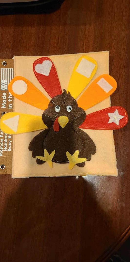 🦃 Turkey Feather Match Busy Book Page