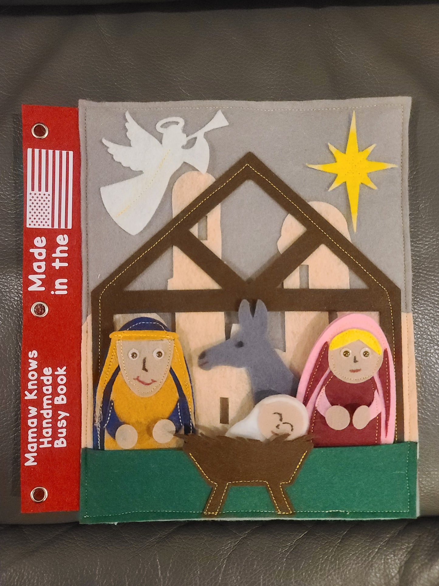🌟 Nativity Scene Busy Book Page | Bible Story Interactive Play